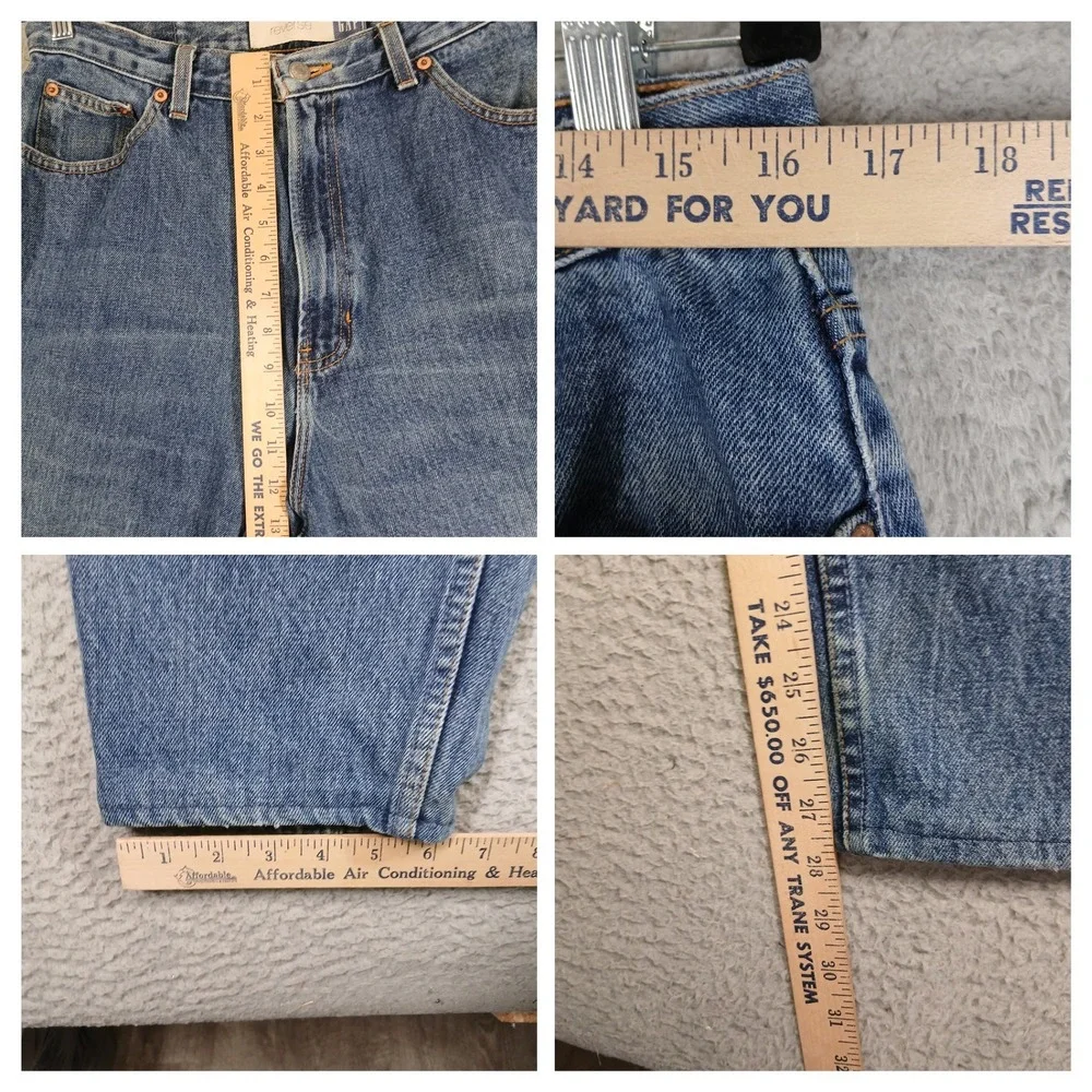 Vintage 90s GAP Reverse‎ Fit High Waisted Tapered Mom Jeans Regular Medium Wash